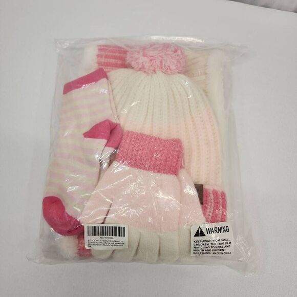 April Frogs Kids Hat Gloves Scarf Set: Winter Warm Beanie Hats Toddler Knit Neck - Picture 2 of 5